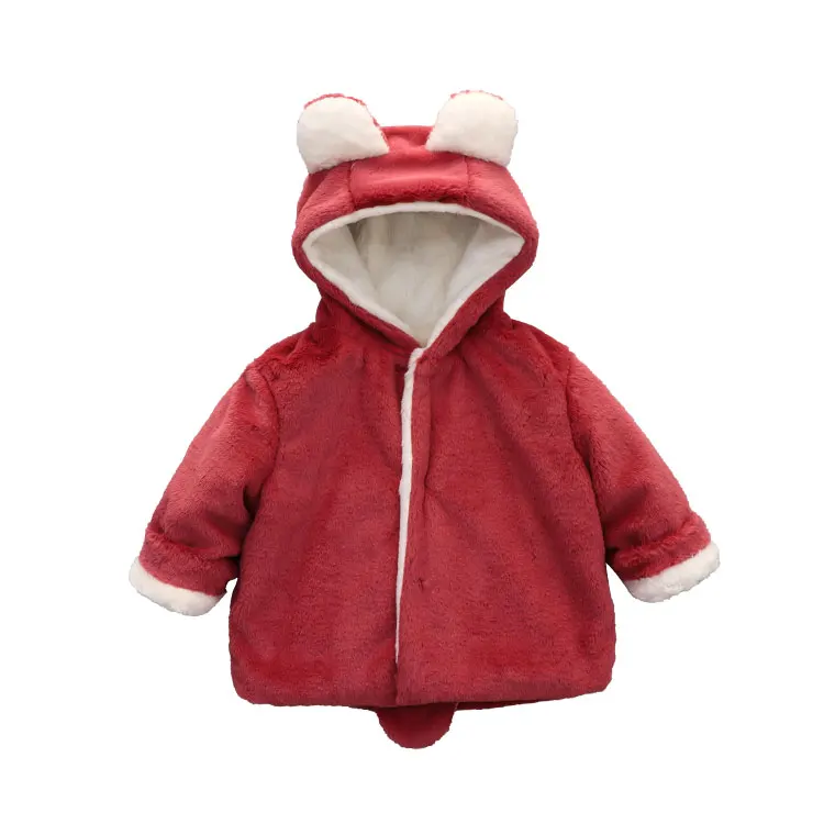 
Cute Artificial Wool Girl Trench On Sale Winter Baby Coat 