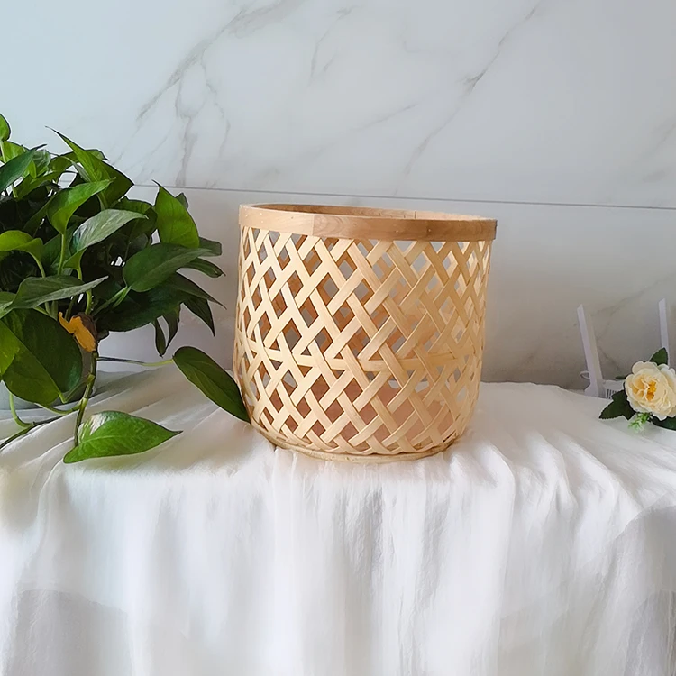 K&b Hot Sale Wholesale Bamboo Woven Storage Basket Plant Pot Baskets