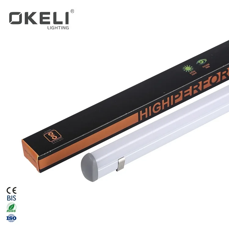 OKELI High lumens tubelight 5watt 10watt 20watt pc cover t5 integrated double led tube light