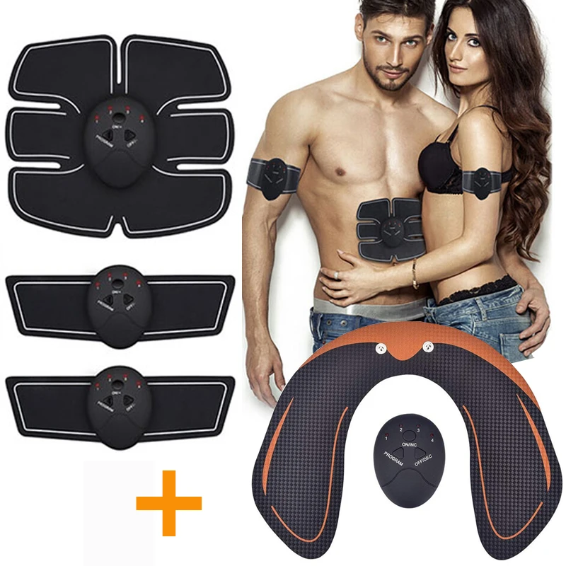 
6 Mode 10 level intensity Ems Wireless Battery USB Electric Massager Abdominal Hip Waist Arm Leg Trainer ABS Muscle Stimulator 