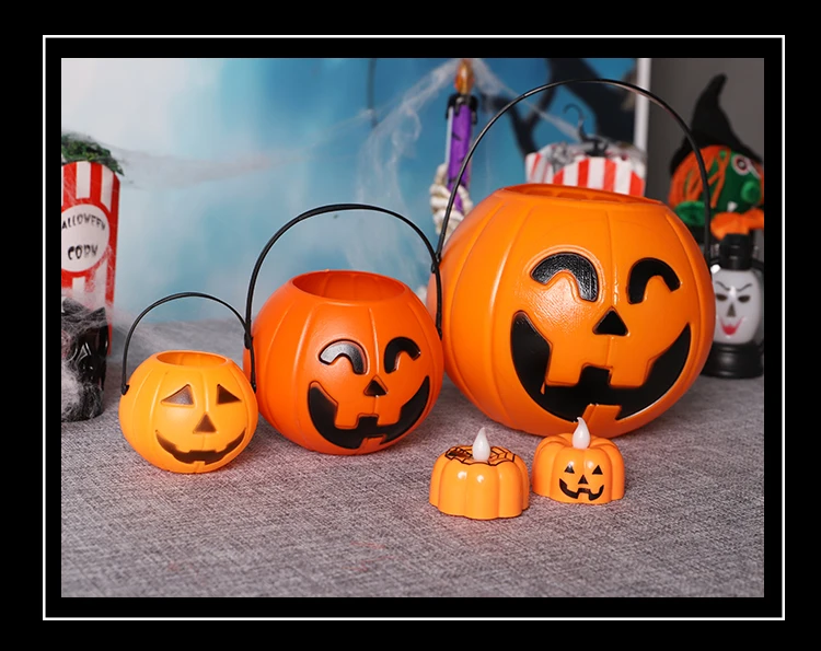 南瓜灯桶电子鬼节酒吧派对酒店晚上会场氛围装扮糖果 - buy pumpkin