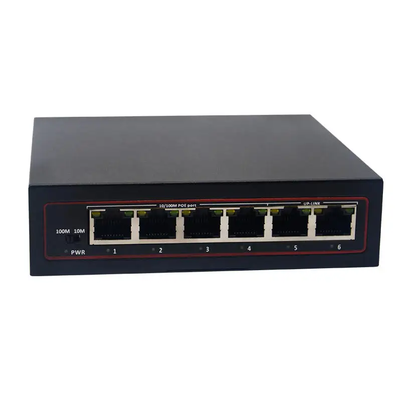 Switch 10/100Mbps 4Port PoE com fabricação de 2 Uplink