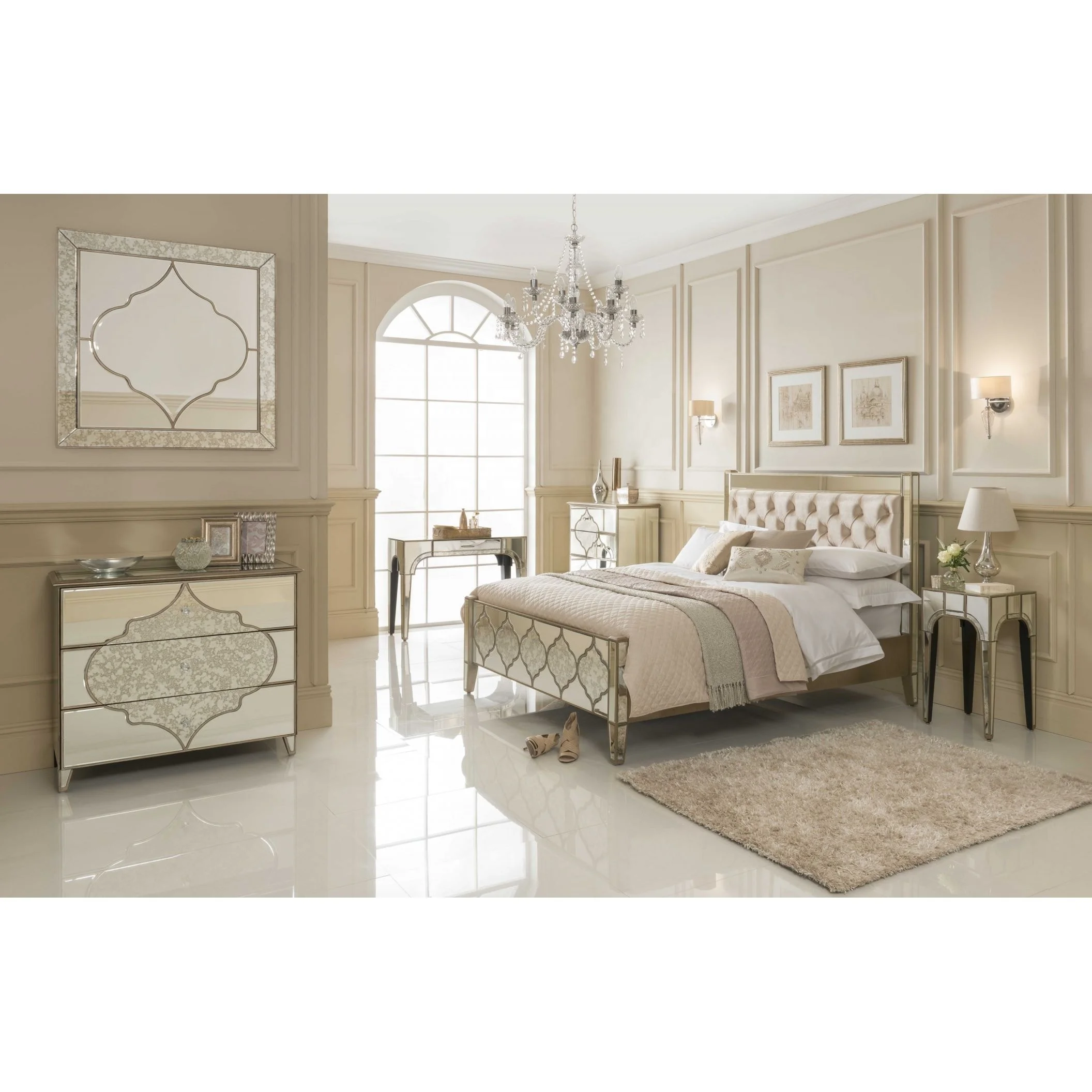 Ecofriendly Golden Mirrored Vanity Table With Drawer Buy Home