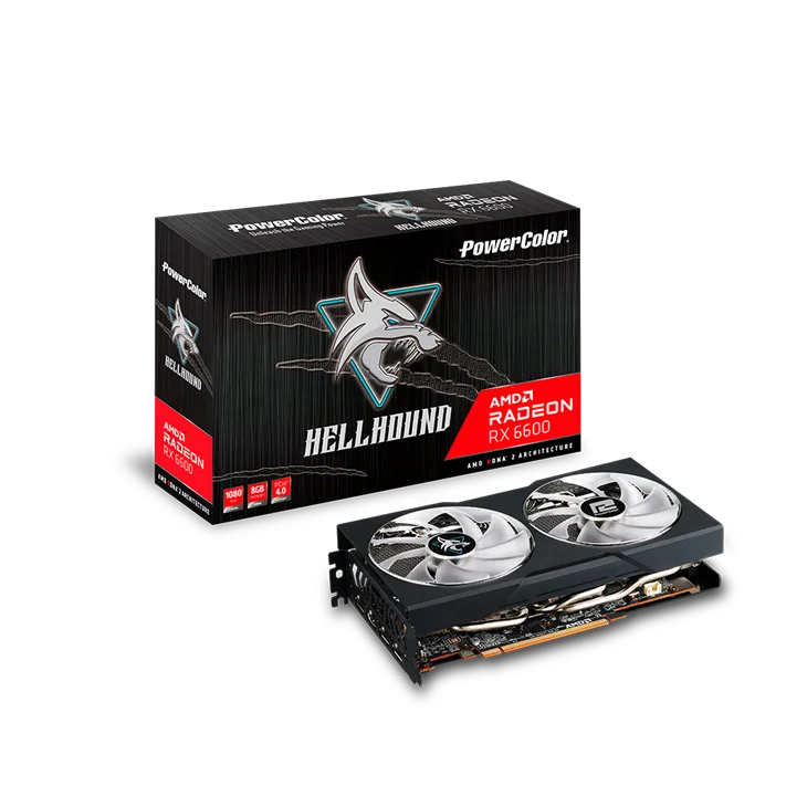 Powercolor RX6600 Hellhound Gaming Graphics Card - 8GB GDDR6