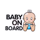 Custom logo printing car stickers baby on board vinyl reflective labels for back window large bumpers