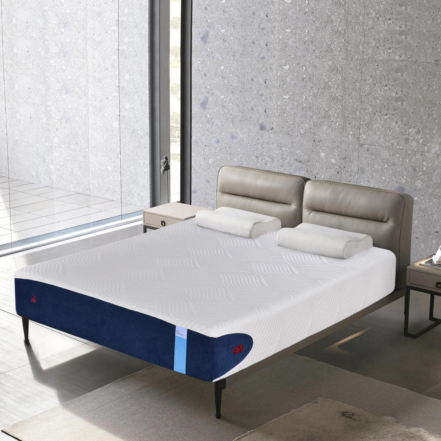 Aidi 9 Zones Bed Used In Hotels High Grade Natural Latex King Size