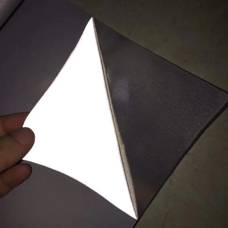 Lights Go Hi-Vis Good Quality Elastic Sliver Reflective Heat Transfer Vinyl Film For Engrave Laser Logo sell in roll