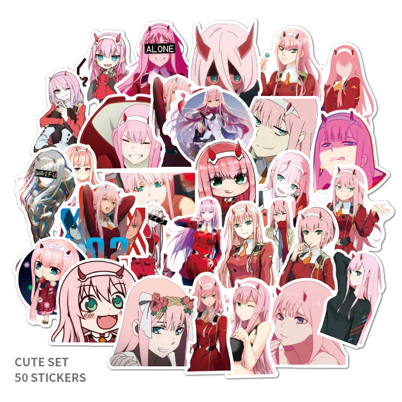 darling in the franxx code 02 zero two sticker water bottle cartoon stickers buy cartoon stickers darling in the franxx stickers zero two stickers product on alibaba com