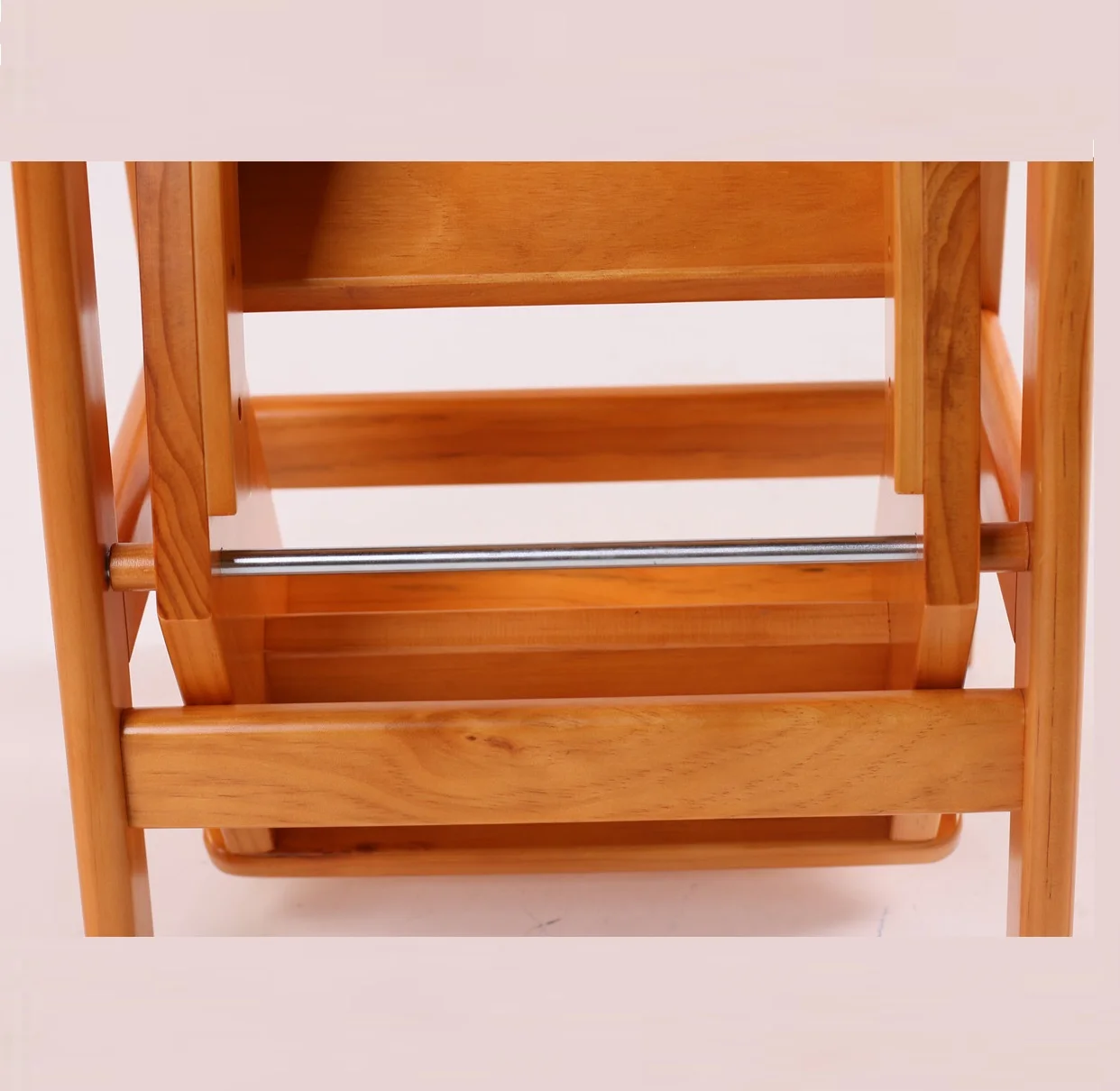 3 Tier Solid Wooden Step Stool Folding Wooden Ladder Bench Seat Kitchen
