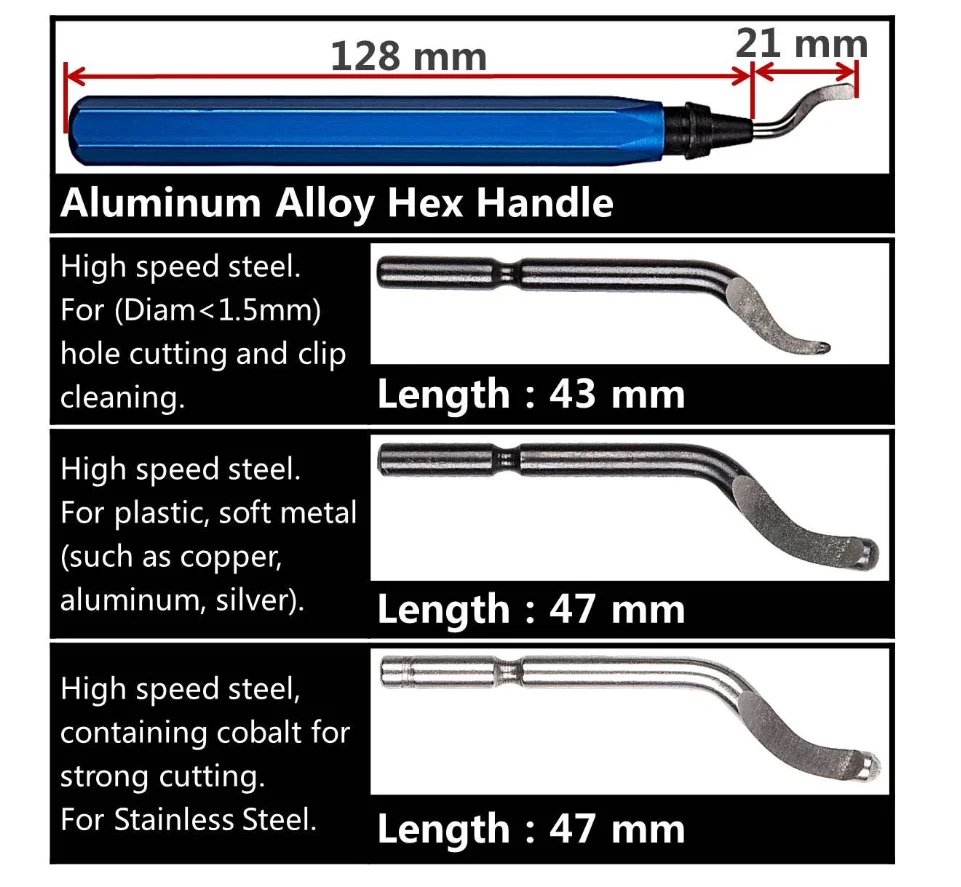 High speed steel deburring burr blade scraper burr handle tool for metal w_chfe 