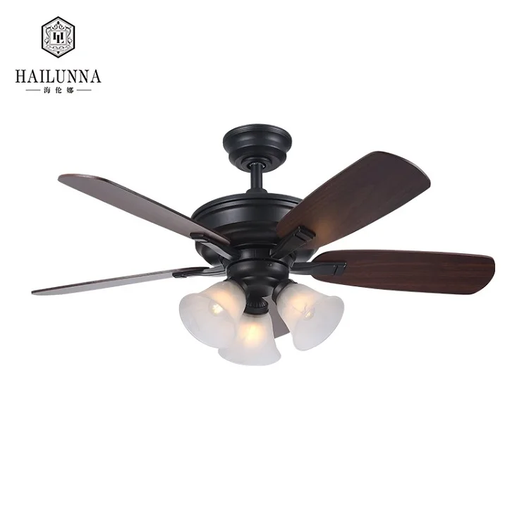 China Modern Remote Control E27 Surface Mounted Fan LED Chandelier Light Fixtures