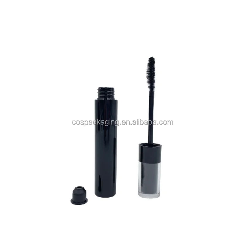 6ml Mascara Tubes Packaging Black Round Messy Hair Cleaning Vials
