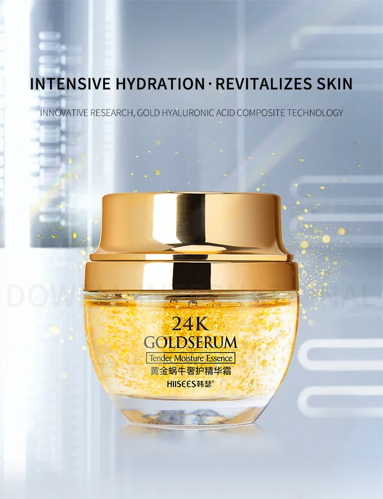 OEM 24K Gold Skin Care Cosmetic Whitening Moisturizing Snail Cream