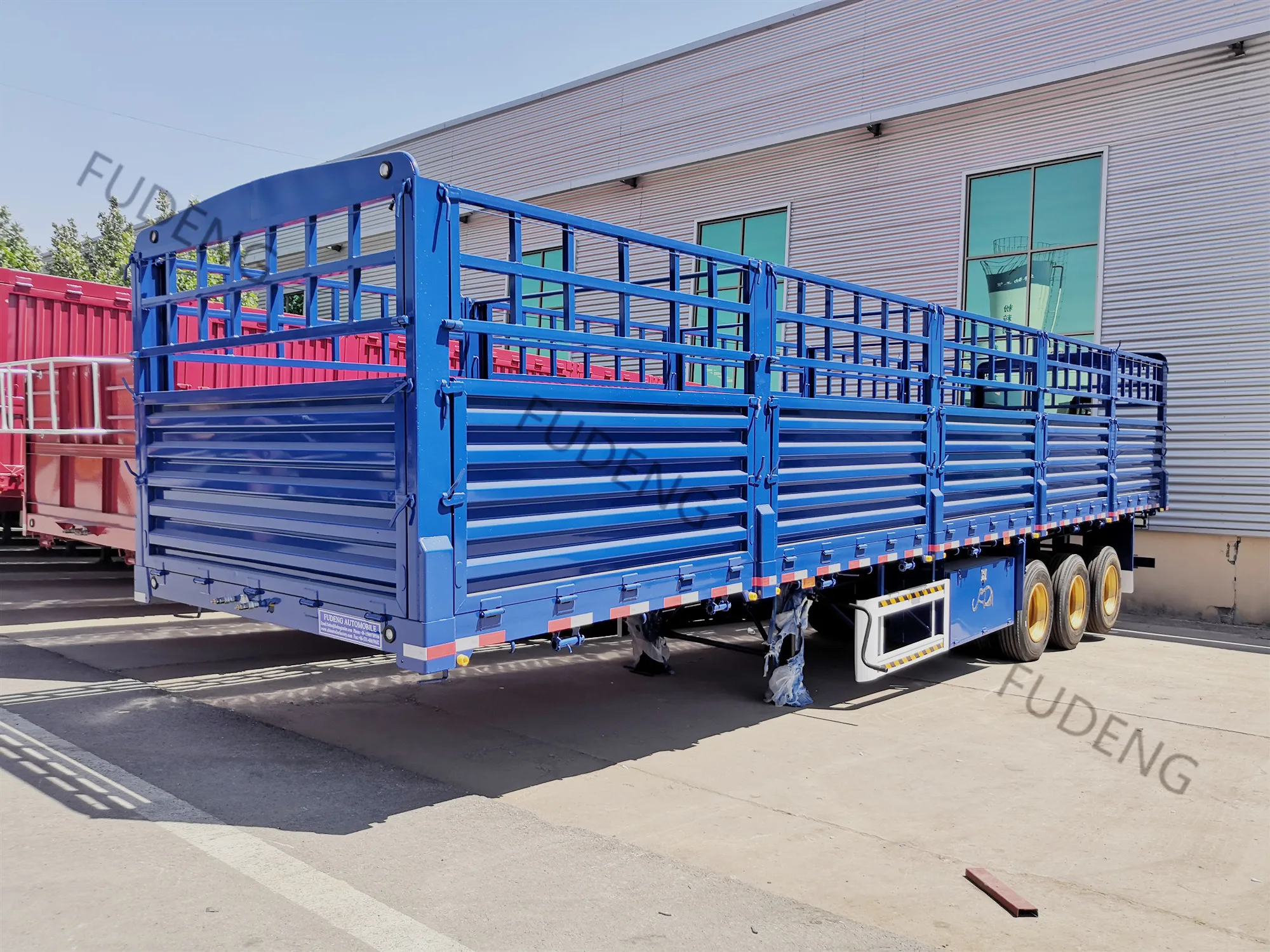 40ft容器载体围栏货物半挂车与twistlock - buy dropside货车,围栏