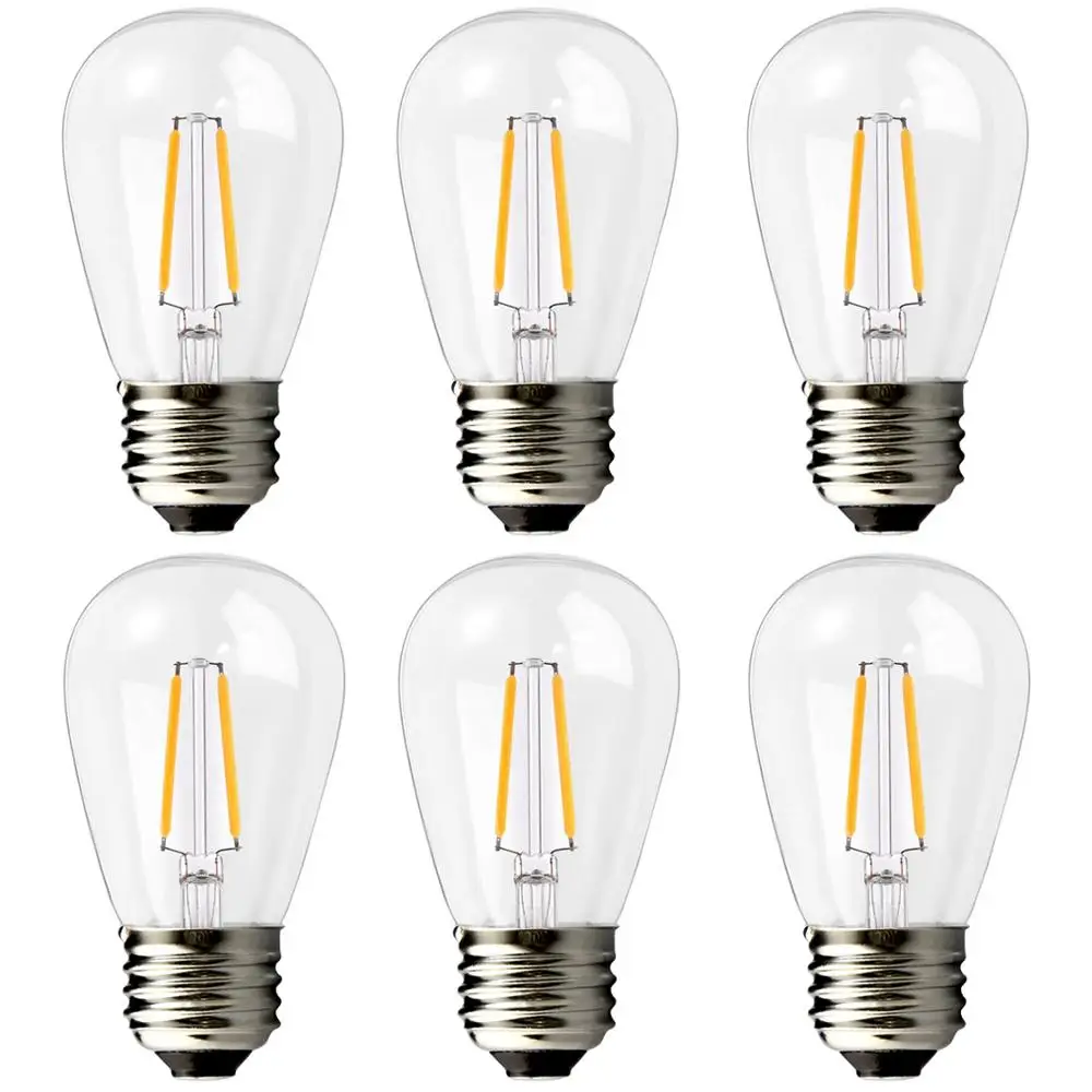 BRIMAX 25 packs  high quality lights E27/E26/B22 E14 vintage lamp 2W dimmable led filament bulb