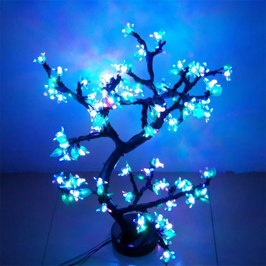 High quality Led artificial cherry blossom decoration flower artifical tree indoor plant light