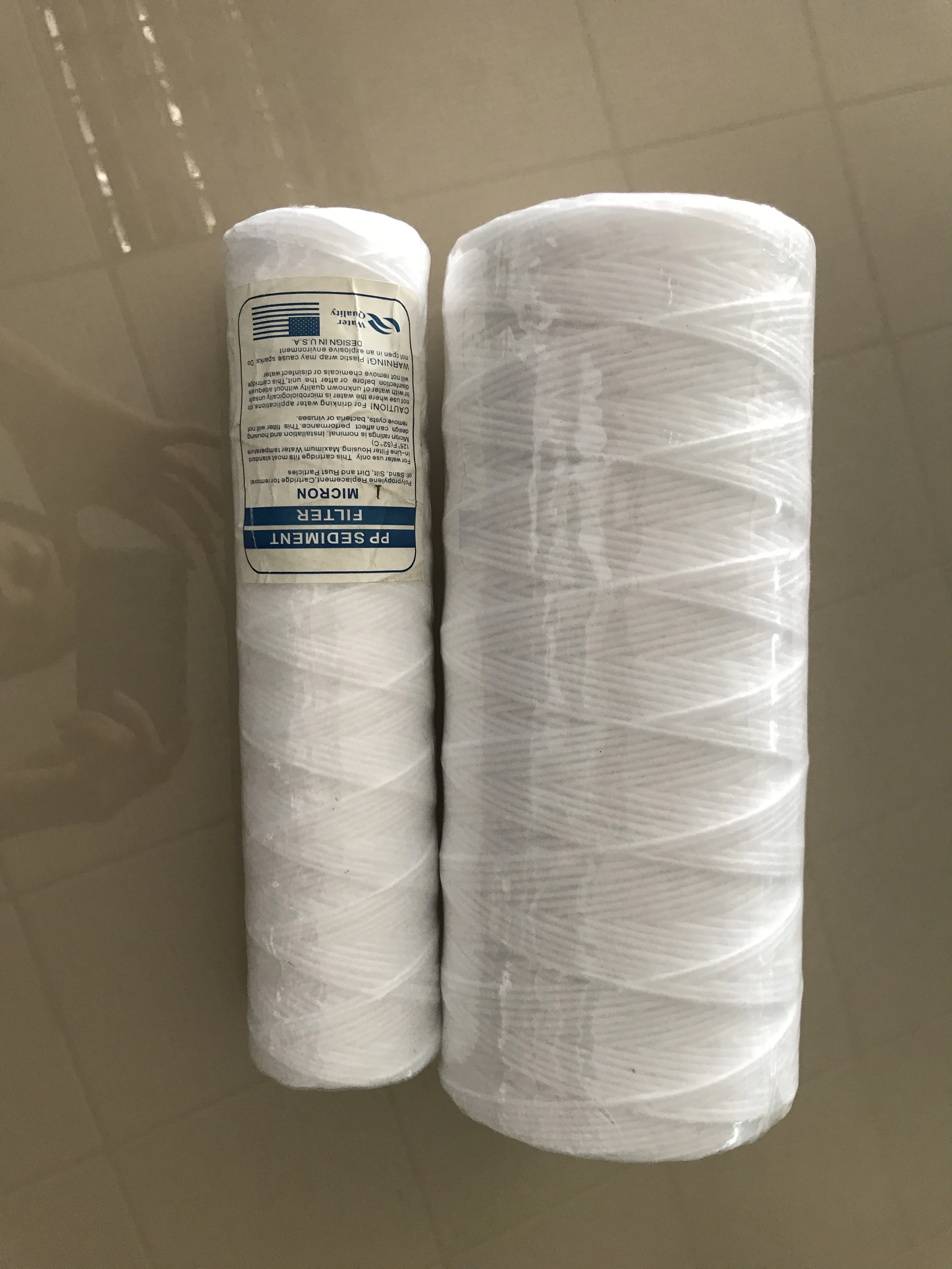 environmental replacement filter element pp string wound water filter cartridge for water treatment
