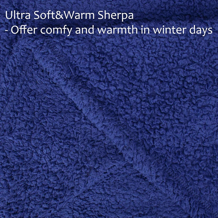 sherpa plaid fleece throw blanket warm super soft cozy fuzzy