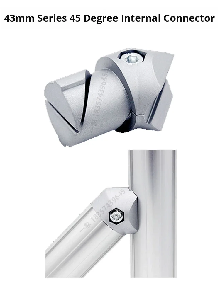 product 43mm series 1000 series 45 degree internal connector third generation wire rod aluminum alloy lean pipe connector accessories-13