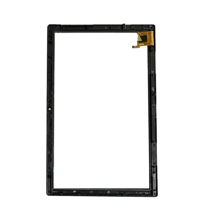 Teclast P30S digitizer replacement in progress: ribbon cable seated, screen powered on but not glued