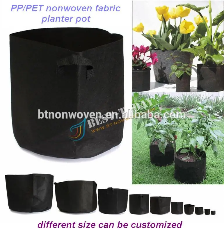 3/5/7/10/15/20/25/45/60 Gallon Felt Fabric Pot Grow Bag For Trees Buy
