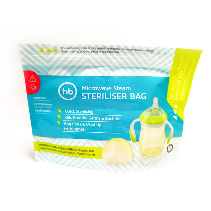 Uni Pak Plastic Microwave Sterilizer Steam Disinfection Bag For Baby
