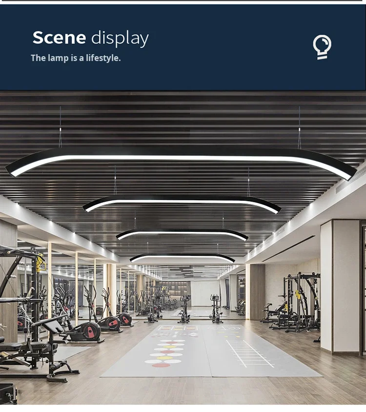 product led gym pendant light for supermarket mall industrial style creative shape internet cafe e sports dance studio special light-5