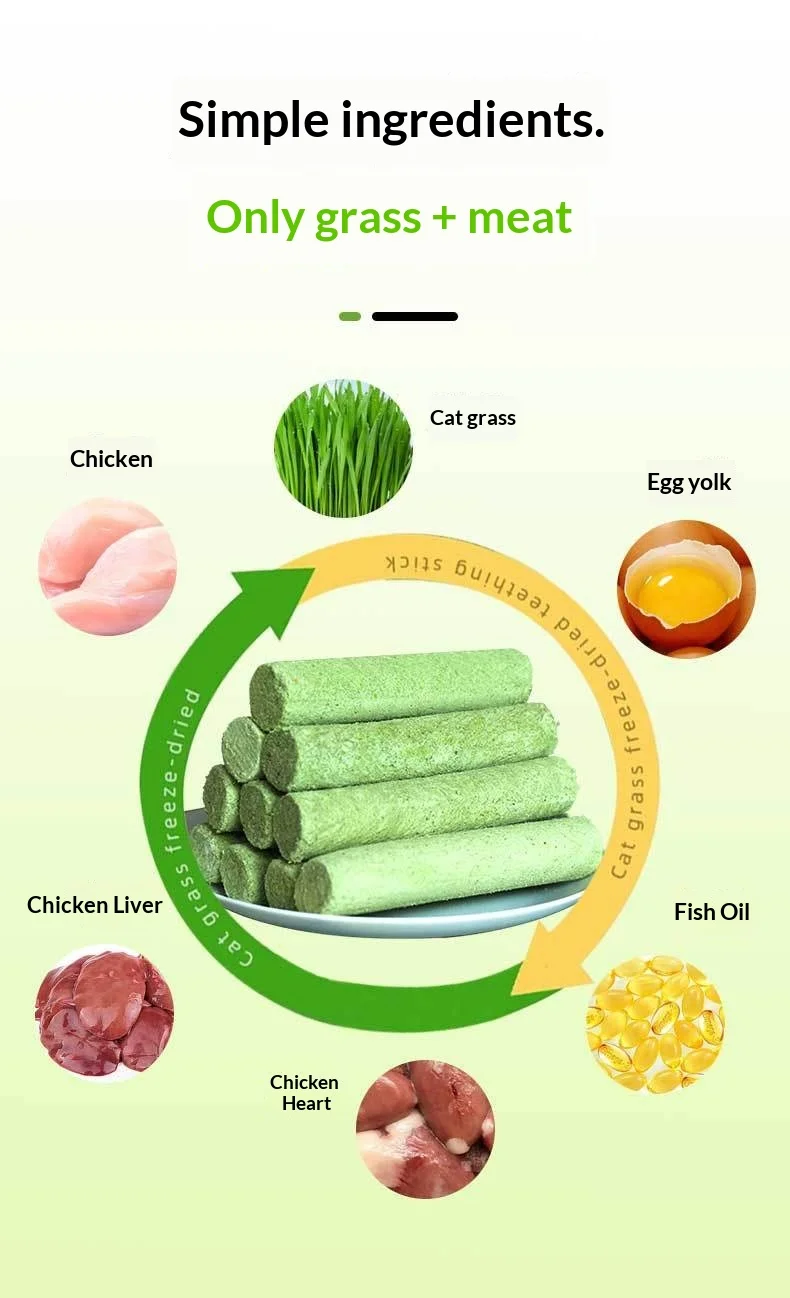 product freeze dried chicken cat snacks grass grinding sticks with catnip nutrition for special hair care821-2