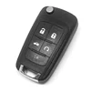 Custom 5 button flip folding cover remote replacement case HU100 door key blank blade car key shell for chevrolet cruze