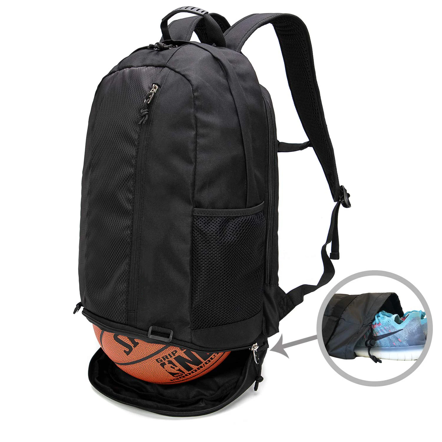 Lightweight Gym Fitness Basketball Bag Backpacks With Ball Compartment