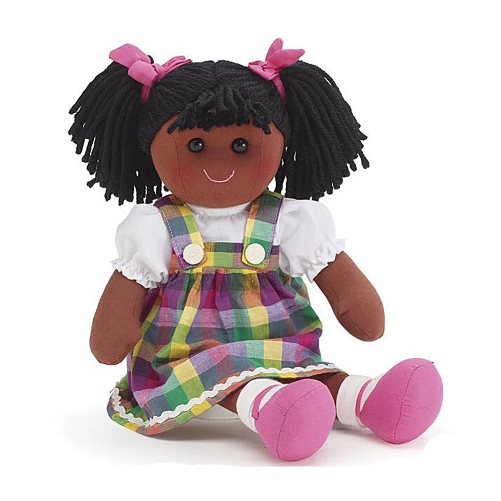 Custom Plush Stuffed Human Black Girl Rag 