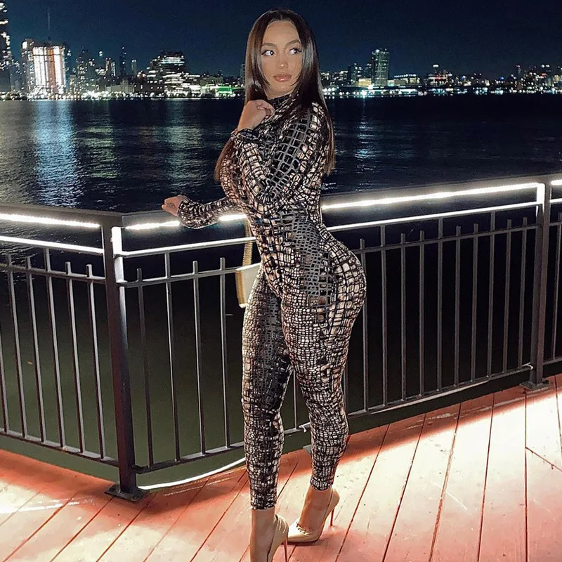 bodcon白色黑色夏季连体裤女式短裤运动服长袖性感连体裤女式连体裤