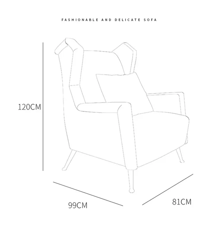 Modern Light Luxury Living Room Velvet Single Sofa Chair Buy Wrought