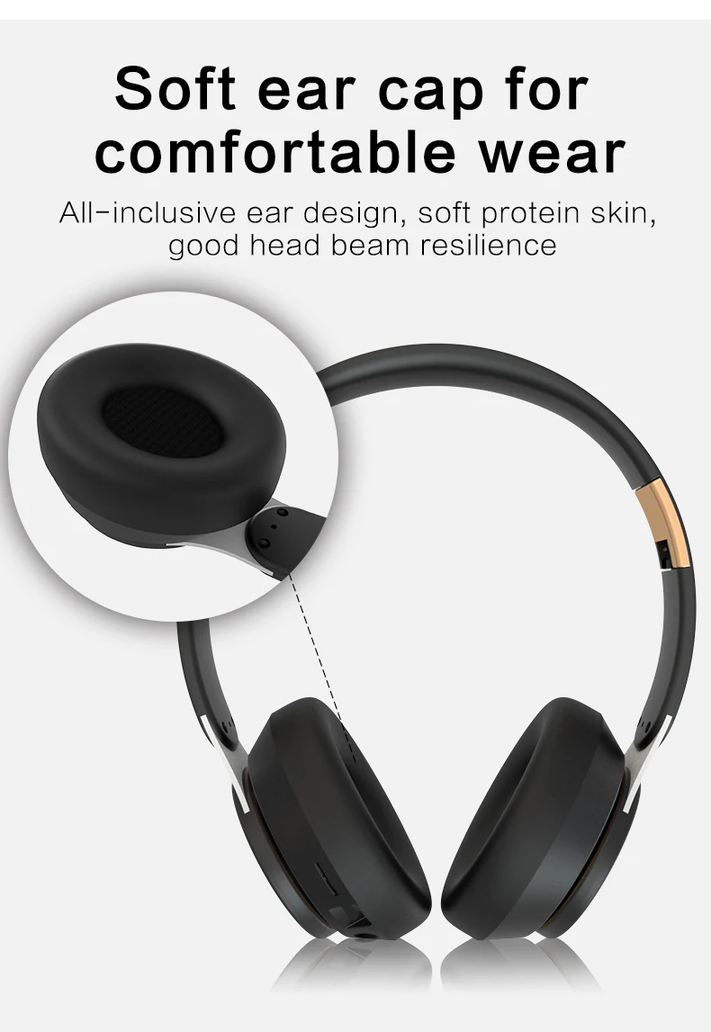 Bests Headband Earphones Wireless Music Stereo Earphone Wireless Blue Tooth Headset Noise Cancelling - ANKUX.COM