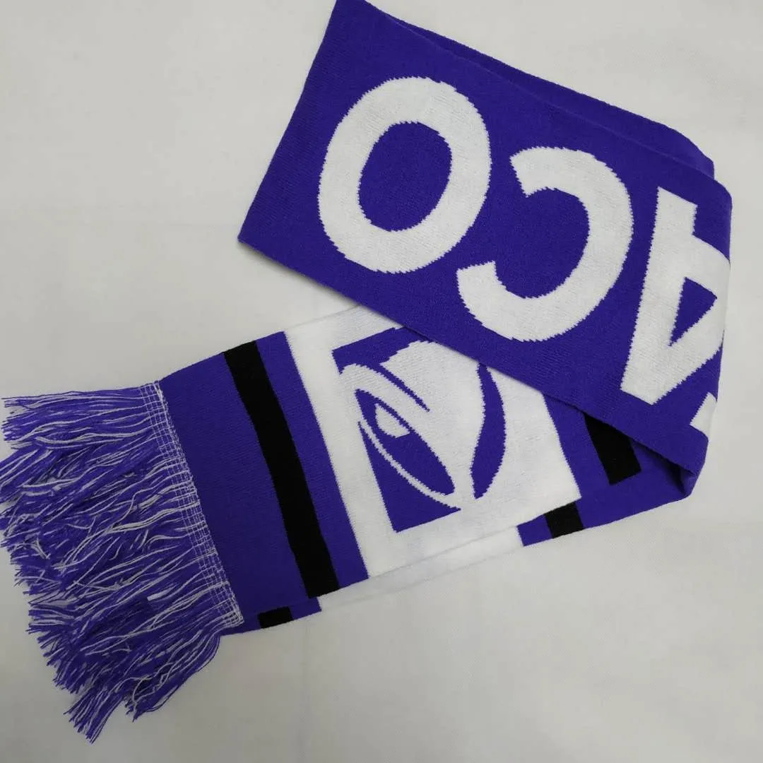 Customized Logo World Soccer Cup Football Team Clubs Scarf Double Side