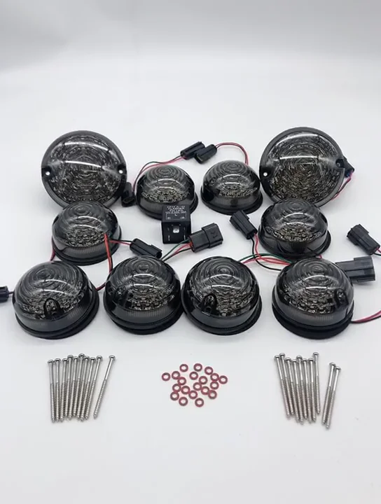 12pc Smoke LED Light Upgrade Kit For Land Rover Defender 90/110 (1990-2016) - Full Set