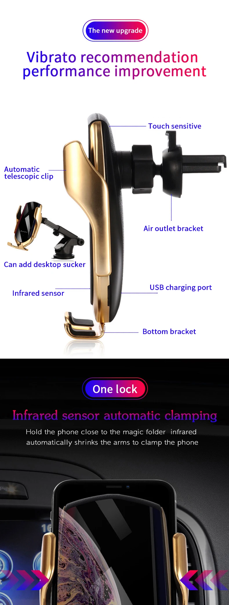 For iPhone X 8 For Samsung Plus Mobile Phone Holder wireless car phone charger For HUAWEI P20 magnet fast wireless car charger