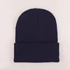2019 Custom Fashionable Unisex Solid Color Warm Winter Shiny Knit Cap Pullovers Warm Woolen Hats Cold Hat Cap