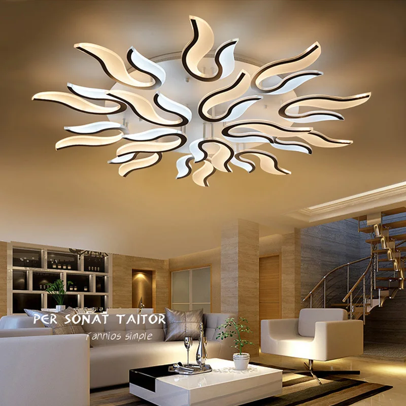 Remote control luxury Wifi led chandelier ceiling light lamp