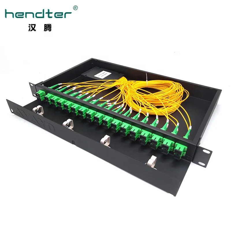 HT-2X32SC-A 12 to 96 core 1U fiber optic Rack mount type fiber optic FTTH optical fiber patch panel , terminal box and ODF.jpg