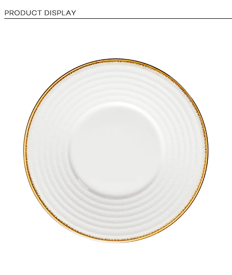 Thailand Hotel Supplies Wedding Supplies Chafing Dish Banquet Dinnerware Set Round Plate Ceramic White Dinner Plate Set*