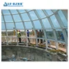 Unique design pre engineered low cost light weight hollow laminated glass dome roof metal steel structure house construction