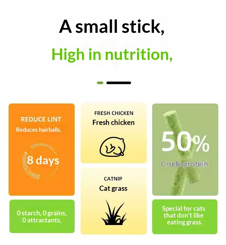 product freeze dried chicken cat snacks grass grinding sticks with catnip nutrition for special hair care821-1