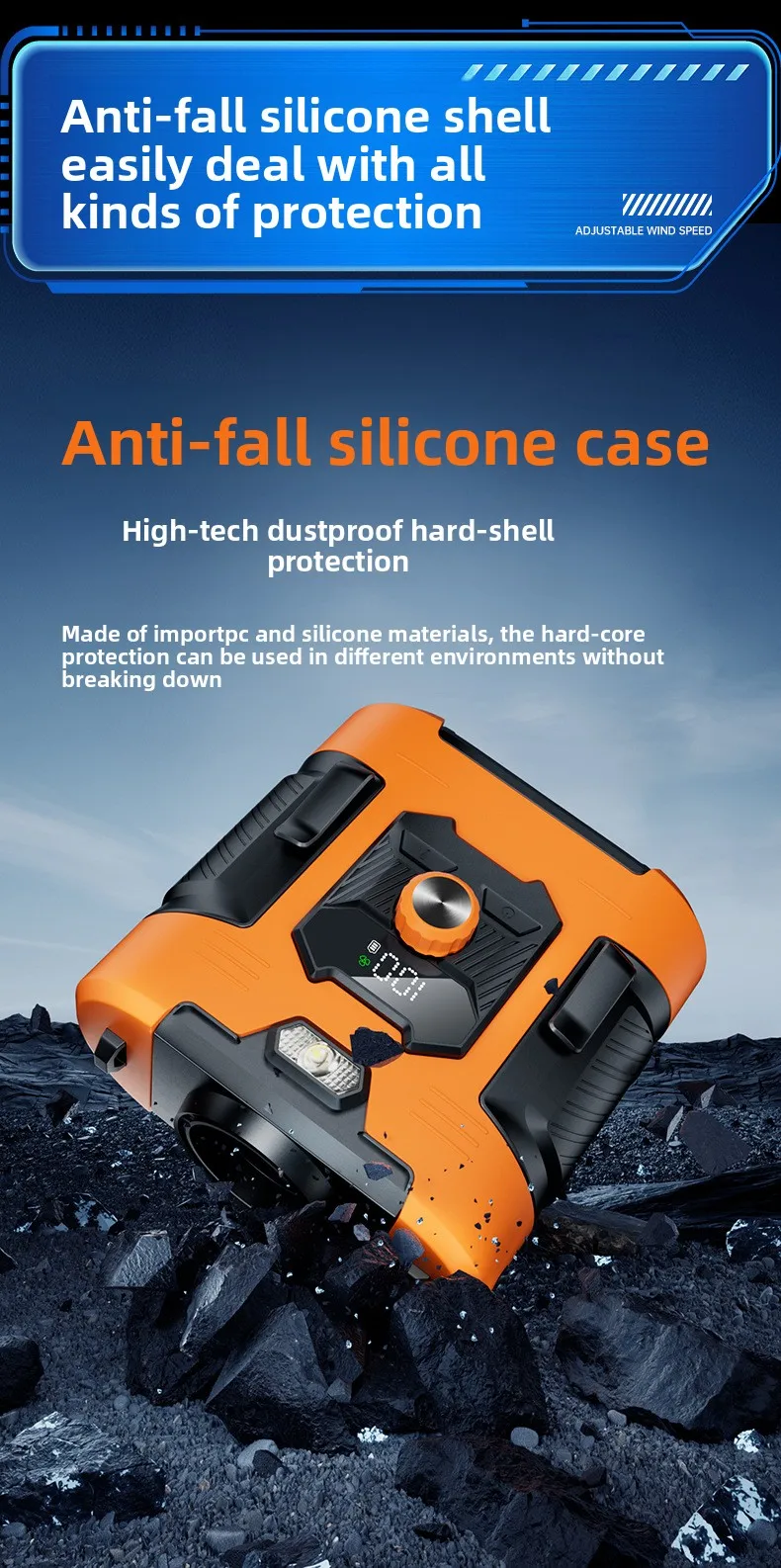 Portable Clip-on Waist Fan, USB, 6000ml - detail 46