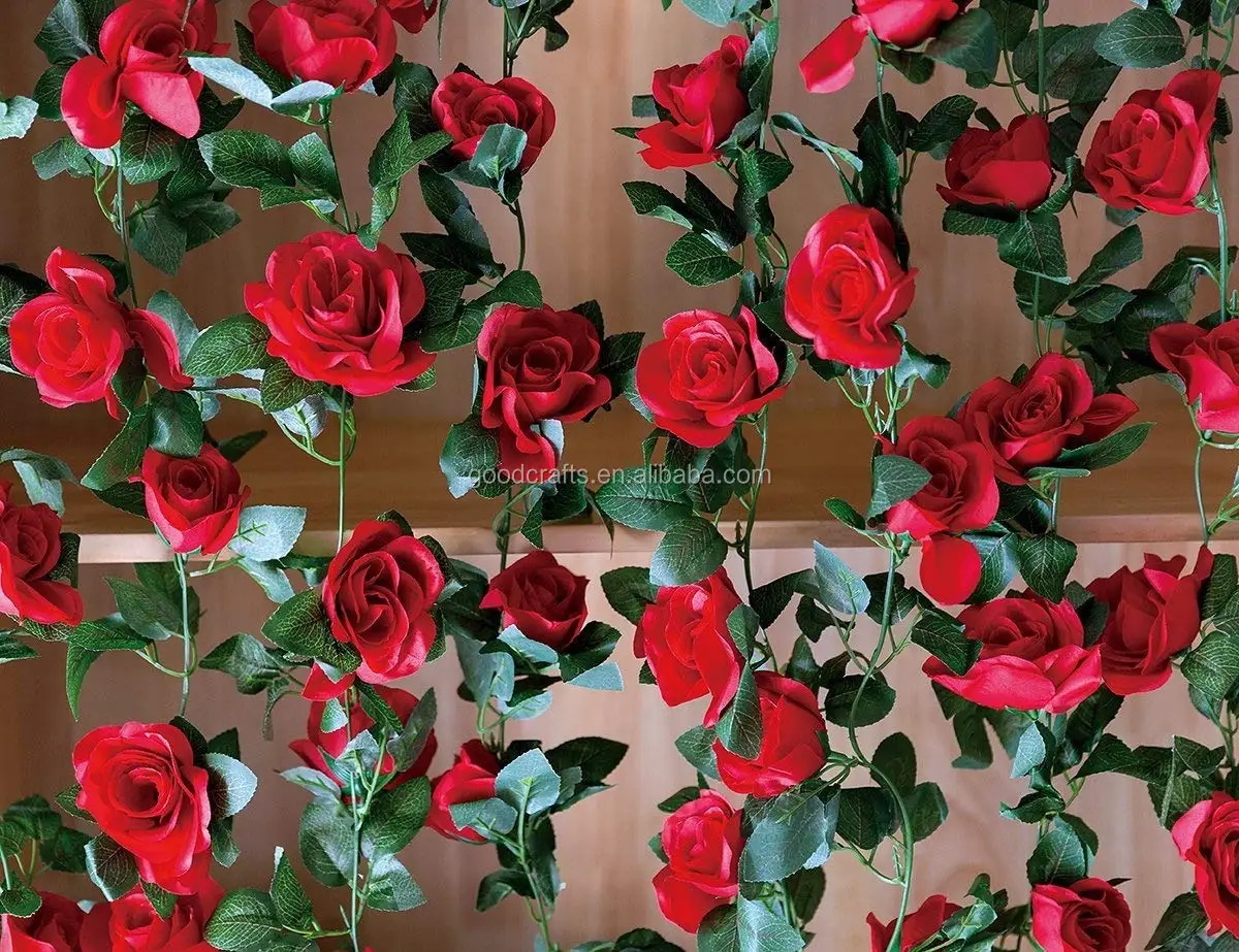 Artificial Rose Vine Flowers Plants Flower Vine For Wedding Home Party