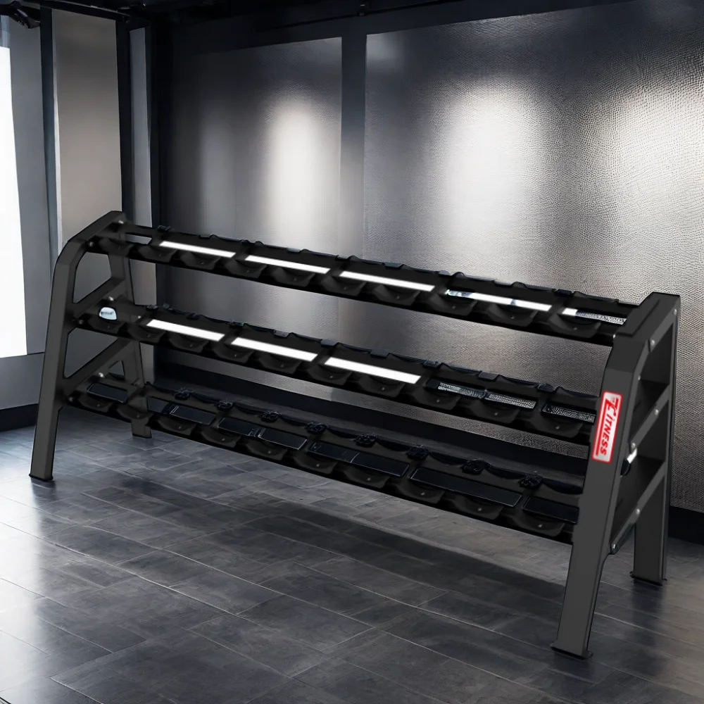 Dumbbell Rack 15 Pairs Automotivegrade Spray Paint Stable And Durable