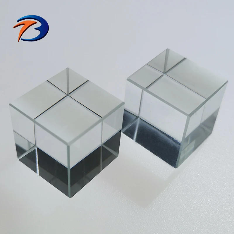Optical BK7 Fused silica glass VIS NIR beamsplitter cube polarized 70/30 50 / 50 beam splitting x-cube prism custom glass cube