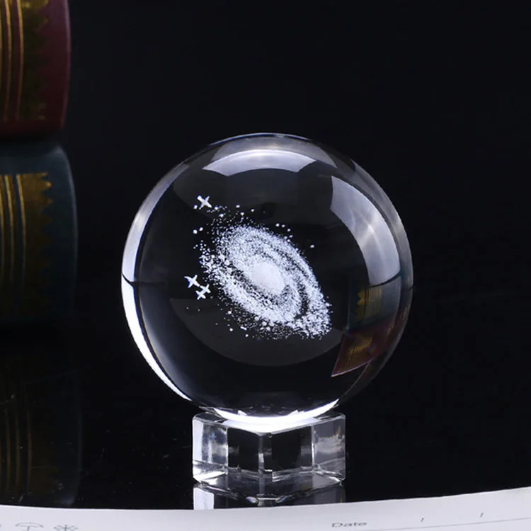 product 3d laser engraved milky way galaxy crystal ball for sale-32