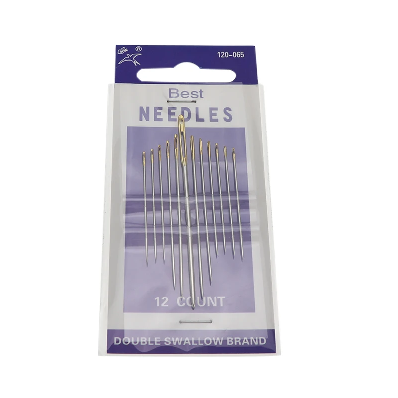 12PCS Leather Hand Sewing Needle Gold Eye Embroidery Needles Tapestry Home Wool DIY Sewing Tool 120-065