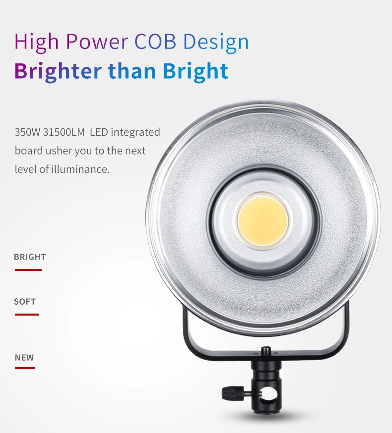 Tolifo LED Video Light COB Light 5500K Daylight Bowens Outdoor Studio Light Photography lighting for youtube